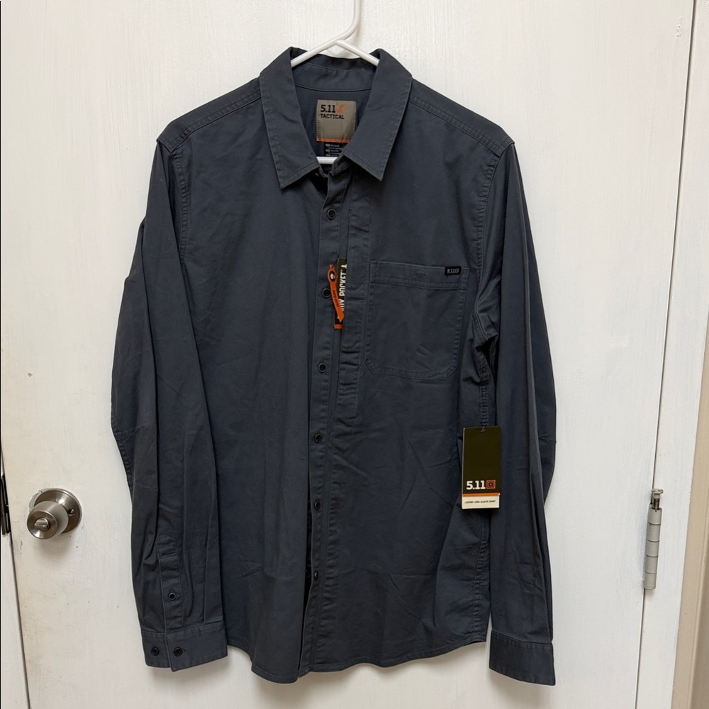 5.11 Tactical Men's Dark Gray Button Down Shirt